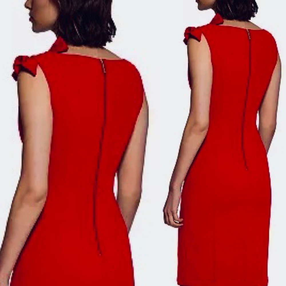 Calvin Klein
Women's Bow-Trim Boat-Neck Sheath Dress Size 6 NEW WITH TAGS RED - Picture 4 of 10